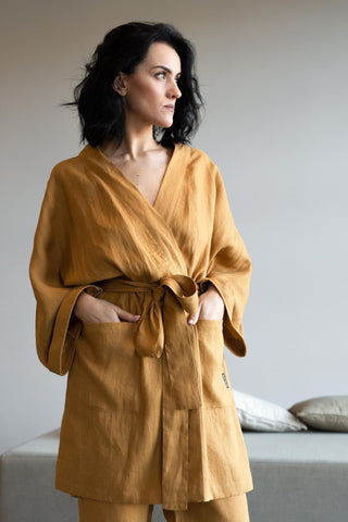 Olympia Linen Kimono