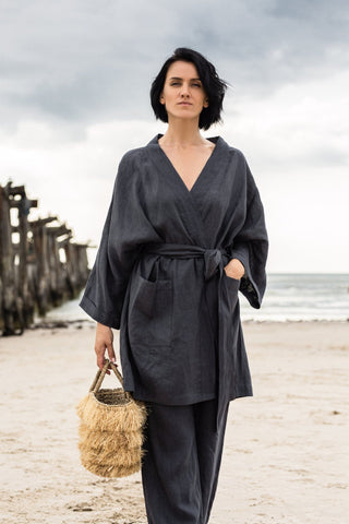 Olympia Linen Kimono